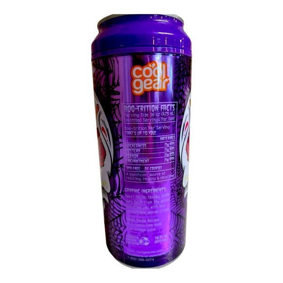 SUGAR SKULL COOL GEAR 160z DOUBLE WALL TUMBLER TWIST OFF TOP SLIDE CLOSURE NEW - Picture 4 of 7